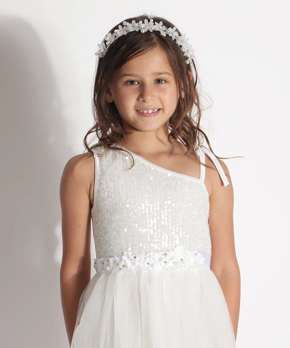 שמלת שושבינה לילדה פייטים