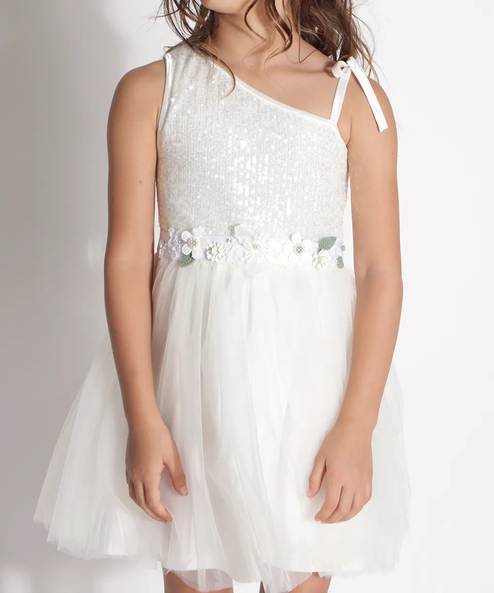 שמלת שושבינה לילדה פייטים