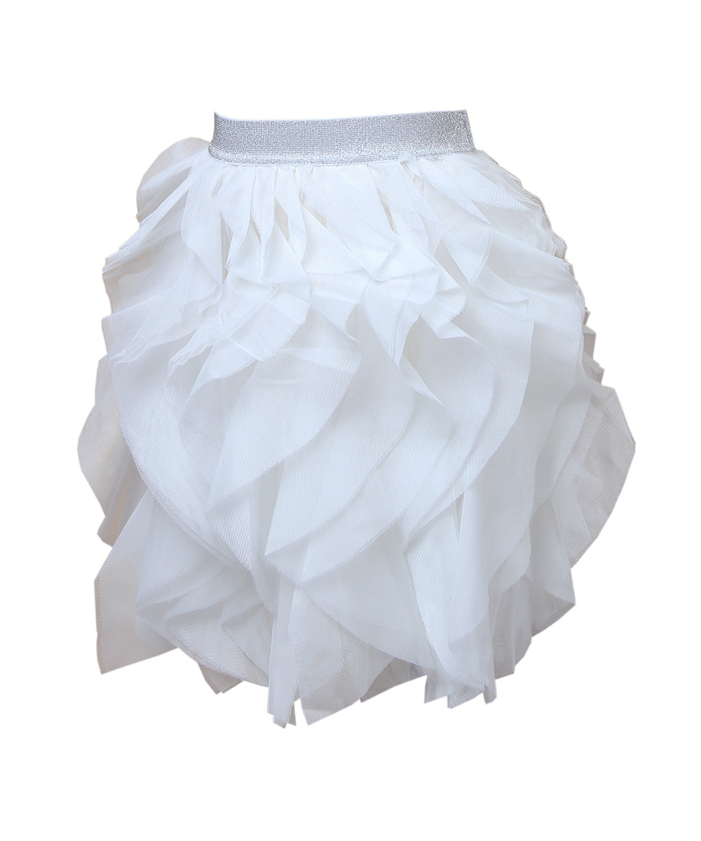 חצאית קלרה מטול בצבע לבן