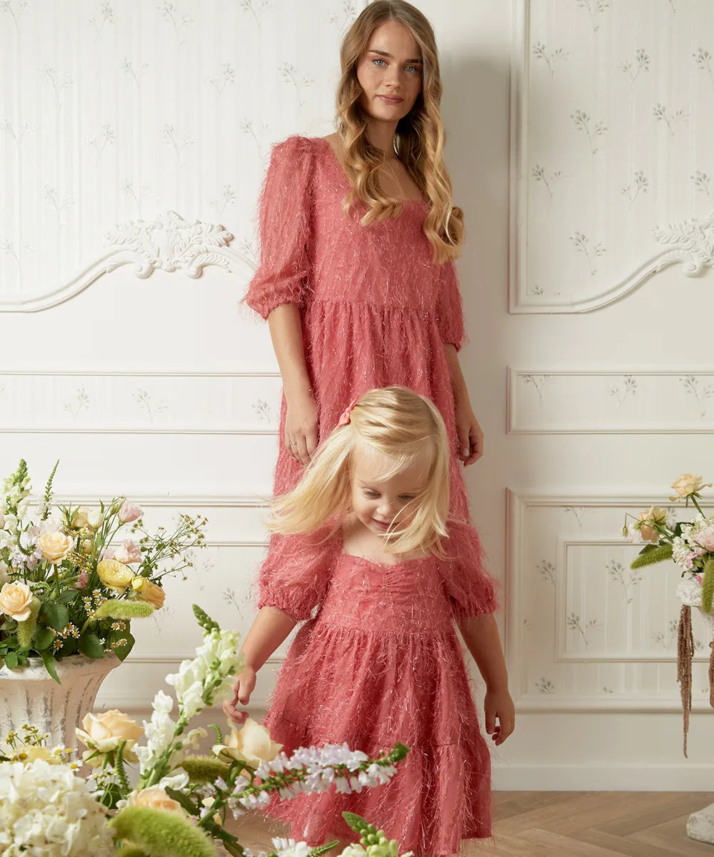שמלה לאירוע לחג עם שרוול שמלה תואמת אמהות ובנות שמלה לתינוקת ואמא 