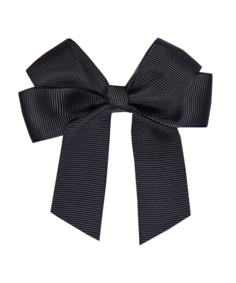 סיכה פפיון לשיער לילדה תינוקת לבן שחור